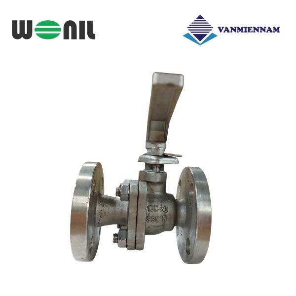 Van bi inox mặt bích tay gạt Wonil DN20