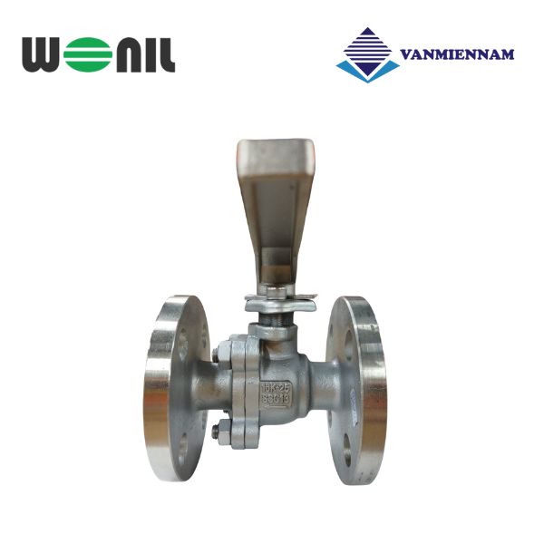 Van bi inox mặt bích tay gạt Wonil DN25