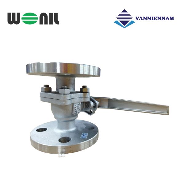 Van bi inox mặt bích tay gạt Wonil DN25