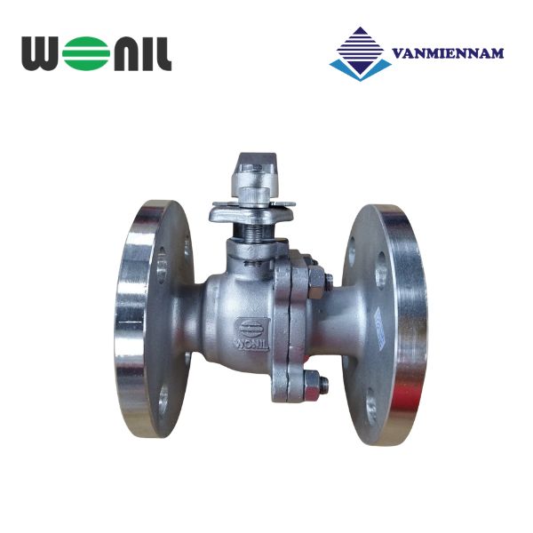 Van bi inox mặt bích tay gạt Wonil DN40
