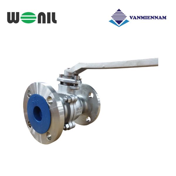 Van bi inox mặt bích tay gạt Wonil DN50