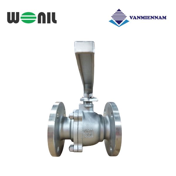 Van bi inox mặt bích tay gạt Wonil DN65