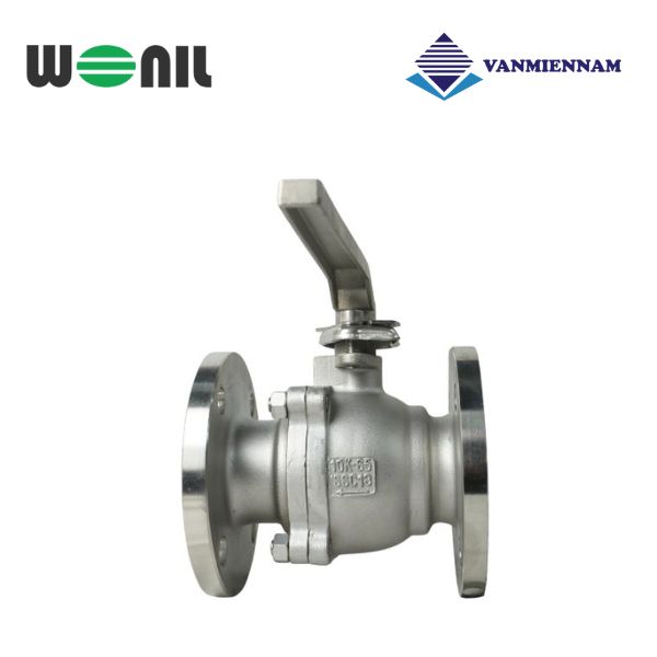 Van bi inox mặt bích tay gạt Wonil DN65