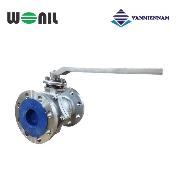 Van bi inox mặt bích tay gạt Wonil DN80