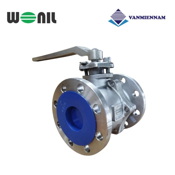 Van bi inox mặt bích tay gạt Wonil DN80