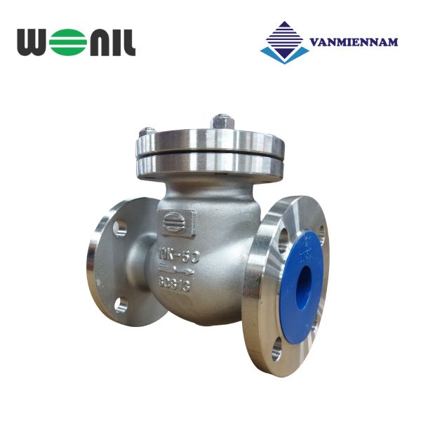 Van 1 chiều lá lật inox mặt bích Wonil DN50