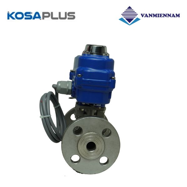 Van bi inox mặt bích điều khiển điện KosaPlus DN15