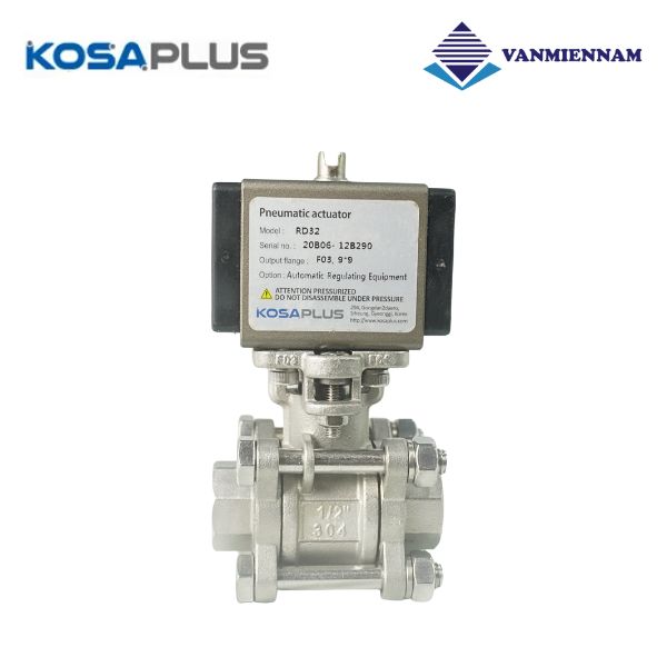 Van bi ren 3PC điều khiển khí nén KosaPlus DN15