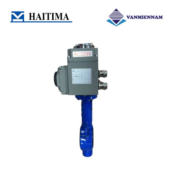 Van bướm gang điều khiển điện Haitima DN40