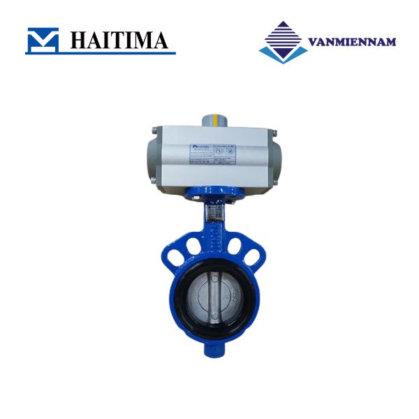 Van bướm gang điều khiển khí nén Haitima DN40