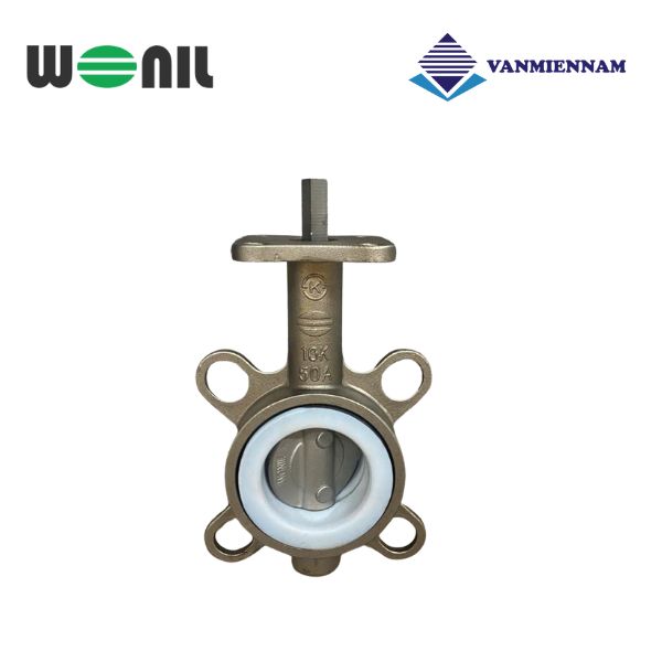 Van bướm inox tay quay Wonil DN50