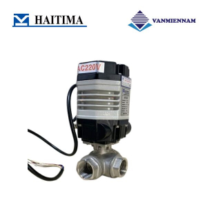 Van bi 3 ngã inox điều khiển điện Haitima DN15