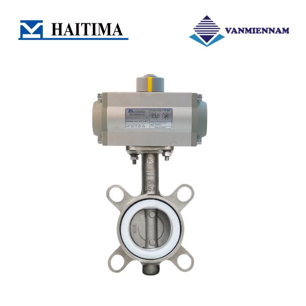 Van bướm inox điều khiển khí nén Haitima DN65