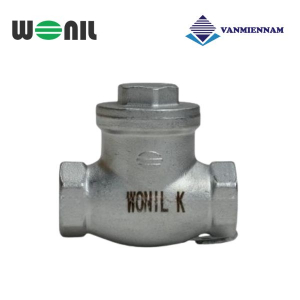 Van 1 chiều lá lật inox nối ren Wonil DN40