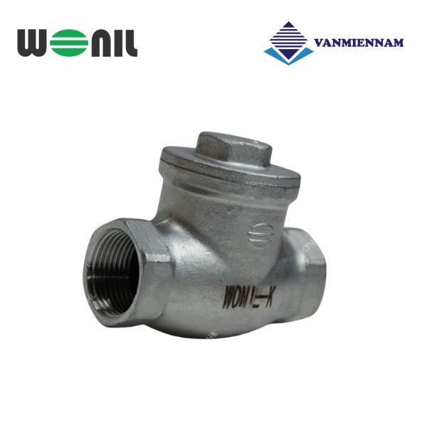 Van 1 chiều lá lật inox nối ren Wonil DN65