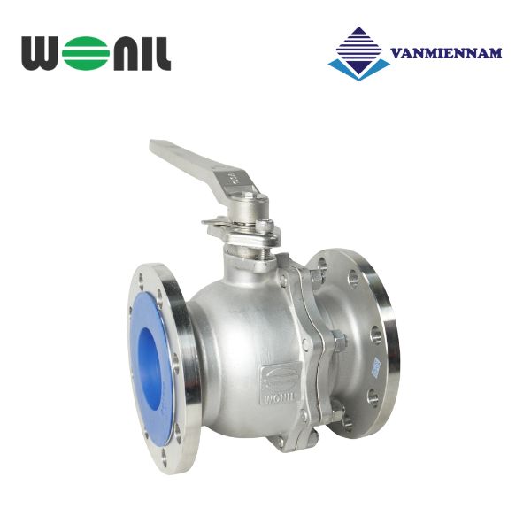 Van bi inox mặt bích tay gạt Wonil DN150