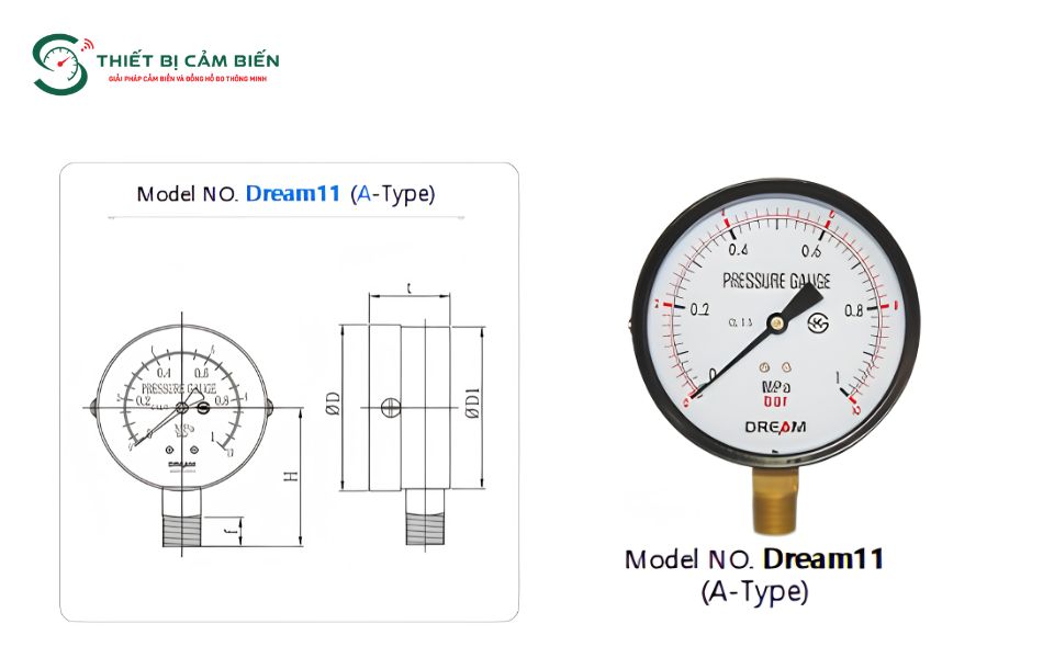 dong ho do ap suat dream 11