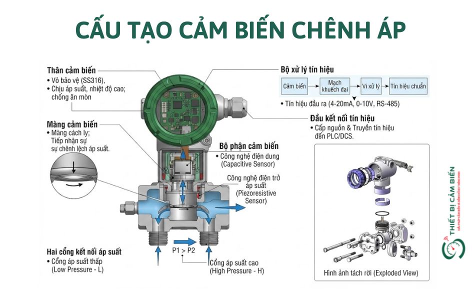 cau tao cam bien chenh ap