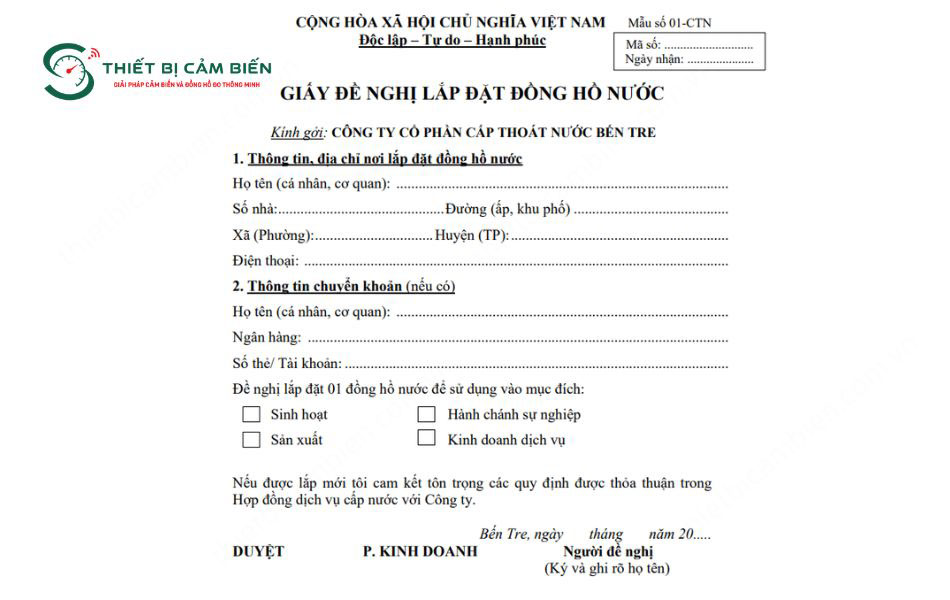 giay de nghi lap dat dong ho nuoc
