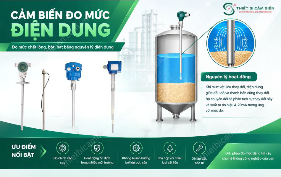 cam bien do muc dien dung