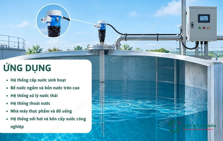 ung dung cam bien do muc nuoc dien cuc